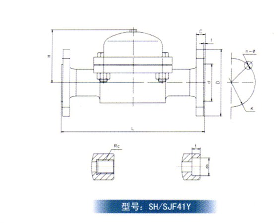 雙金屬片(pian)式蒸汽疏水(shui)閥結構圖