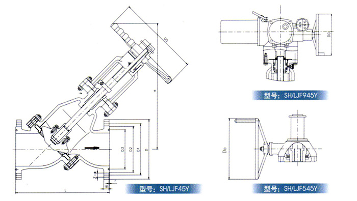 Y型(xíng)料漿閥(fá)産品結(jié)構圖 Y型(xing)料漿閥(fá)産品結(jie)構圖