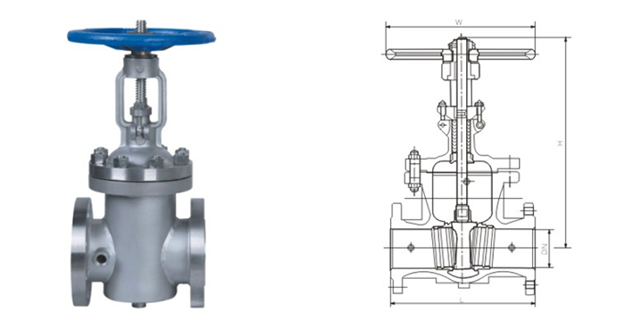 BZ41型保溫(wēn)閘閥産品結(jié)構圖