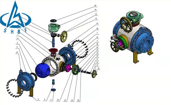 清管(guan)閥裝配三維圖(tú). 清管閥裝配三(sān)維圖.