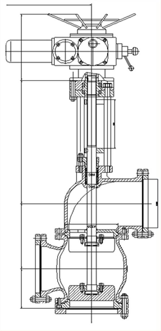 三通料(liao)漿閥結構圖 三(sān)通料漿閥結構(gou)圖